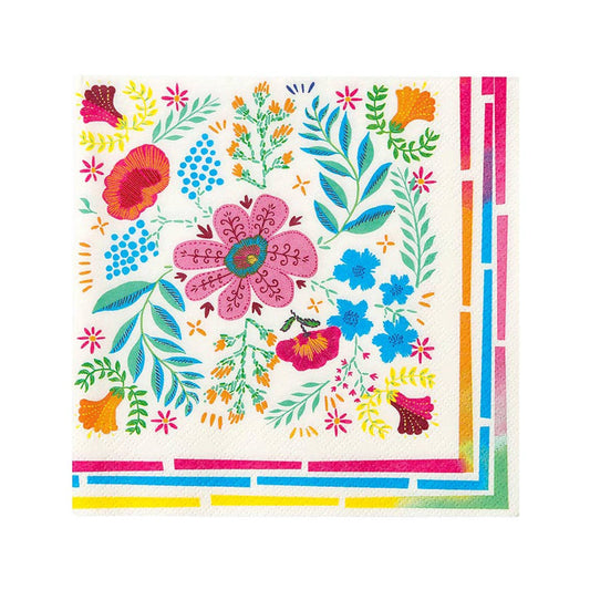 Talking Tables Floral Paper Napkins - 20 Pack | Party Napkins |
