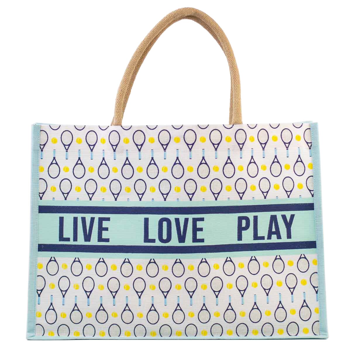 Royal Standard Tennis Love Juco Tote (Sky/Navy/White) 19x14x7.5