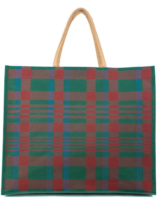 Royal Standard Telluride Plaid Juco Carryall Tote, Green/Red