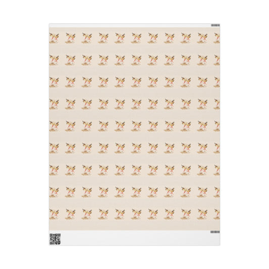 Coastal Christmas Sandpiper Gift Wrapping Paper