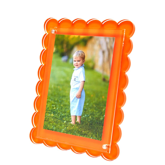 Tara Wilson SCALLOP FRAME - ORANGE