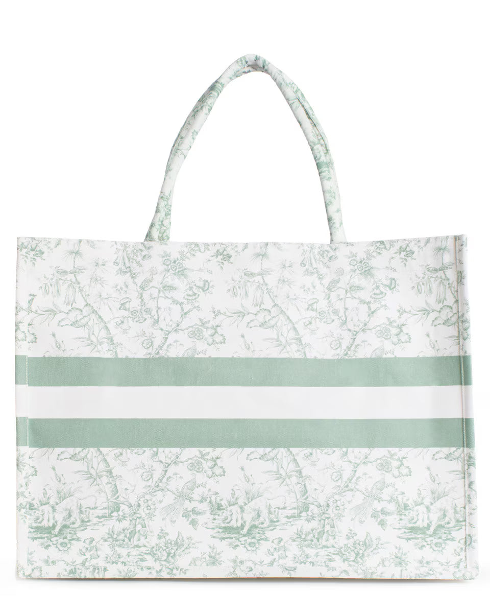 Royal Standard Sienna Classic Tote (White/Sage) 19x14x7.5