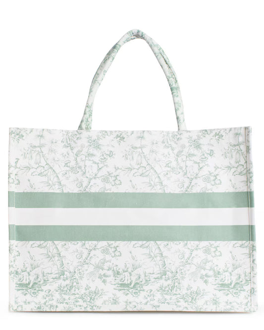 Royal Standard Sienna Classic Tote (White/Sage) 19x14x7.5