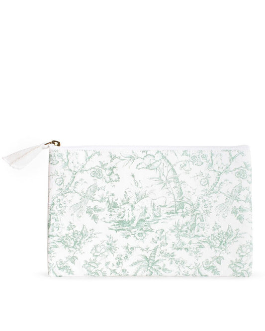Royal Standard Sienna Cosmetic Bag (White/Sage) (10x6)