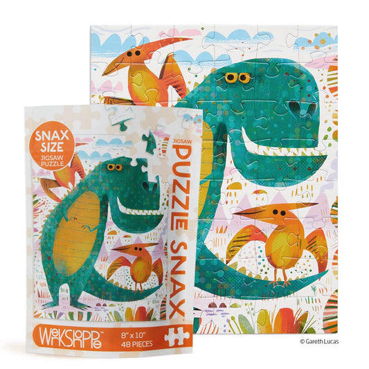 WerkShoppe T-Rex and Friends | 48 Piece Kids Puzzle Snax