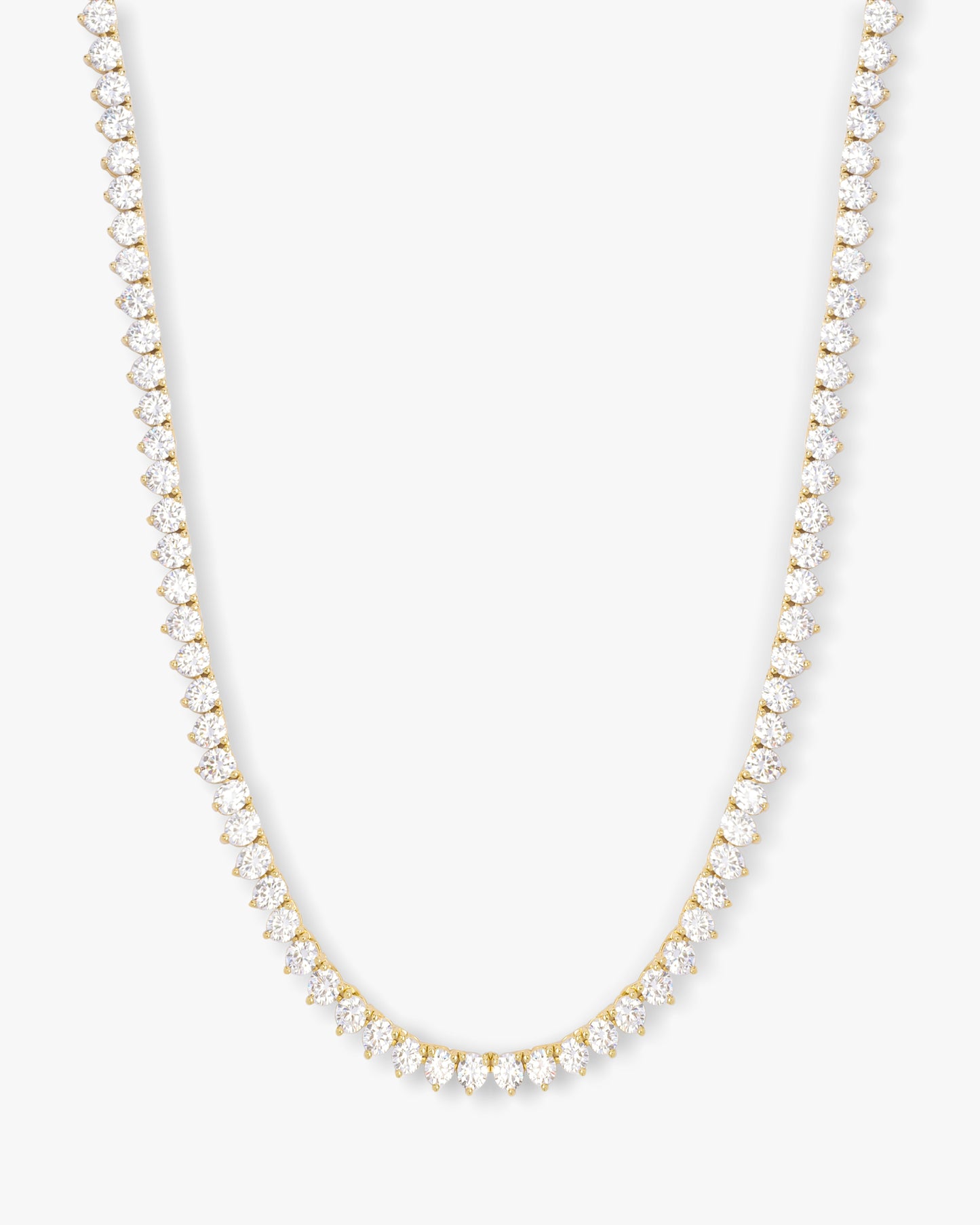 Melinda Maria Mama Not Your Basic Tennis Necklace, Gold/White, 18"