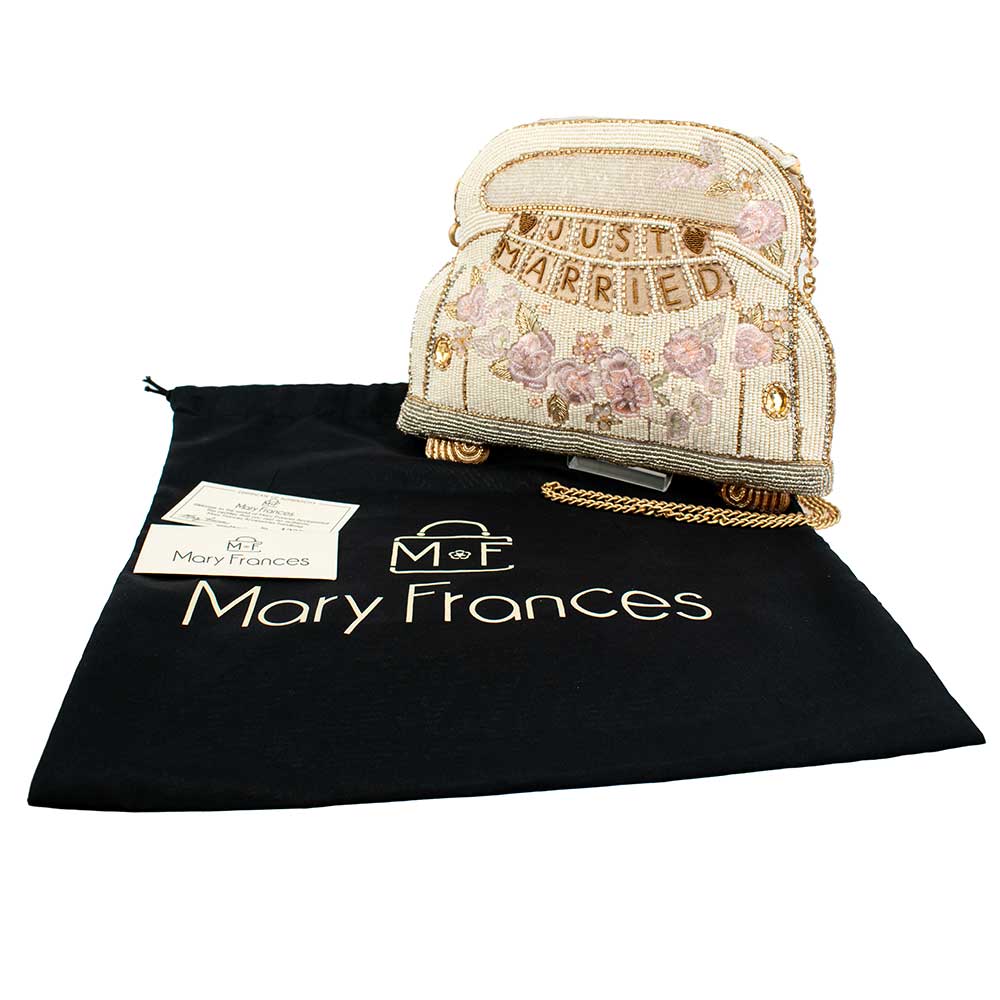 Mary Frances Just Married Beaded Car Crossbody Handbag