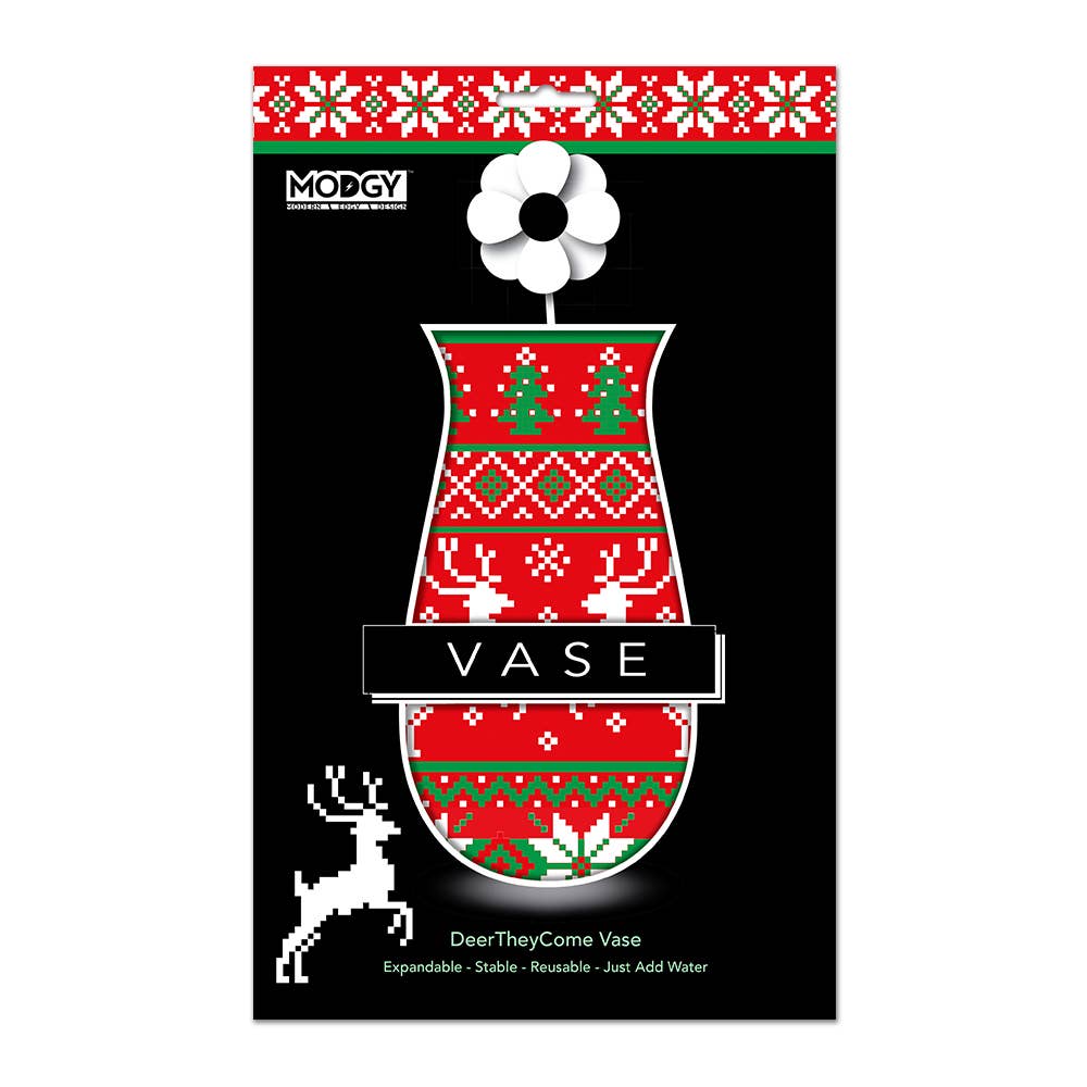 Modgy Expandable Vase - DeerTheyCome - Ugly Sweater
