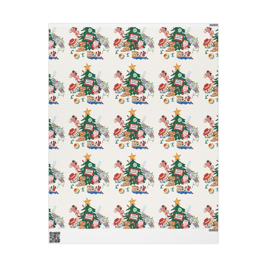 Toyland Christmas Tree Wrapping Paper
