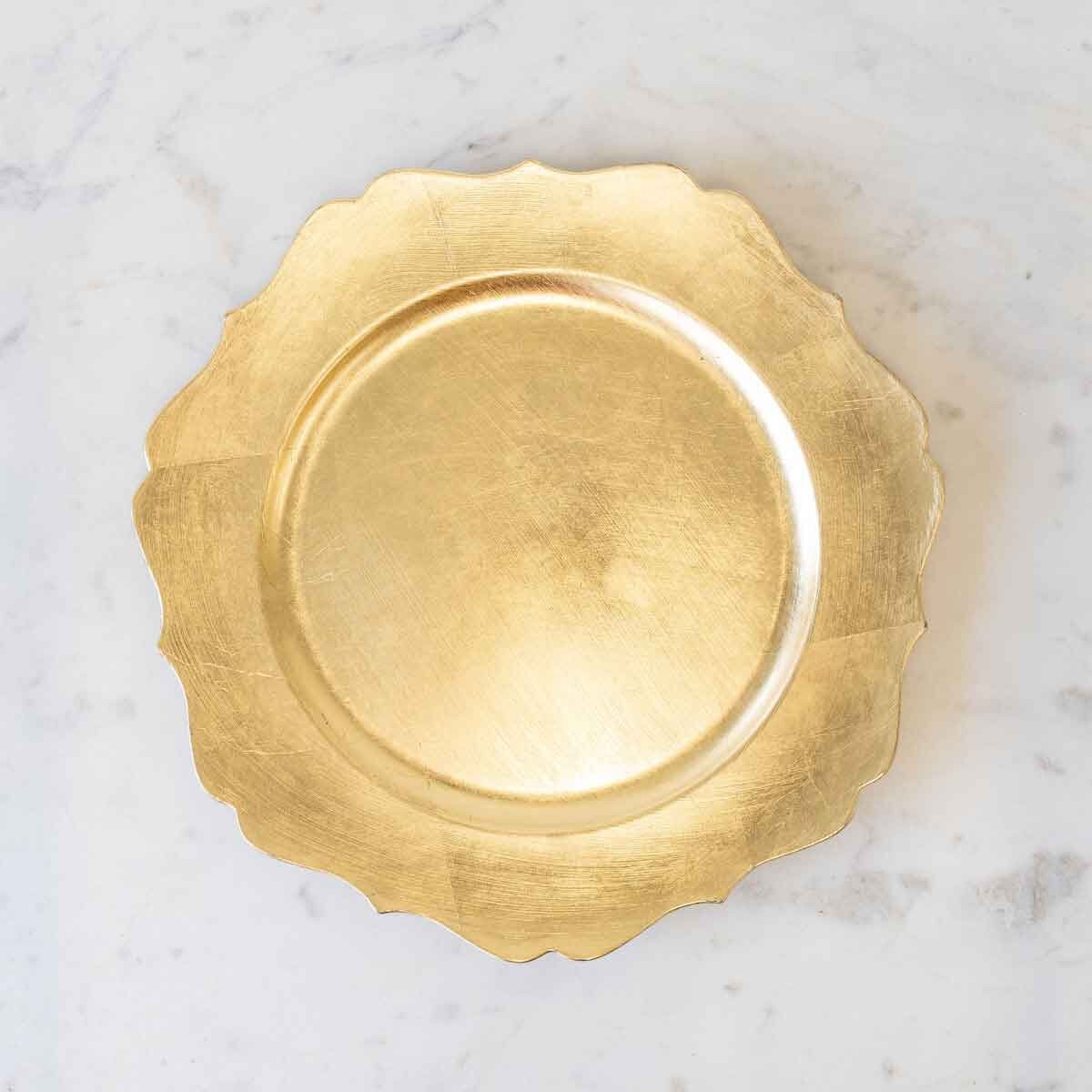 Royal Standard Cartouche Charger Gold, 13"
