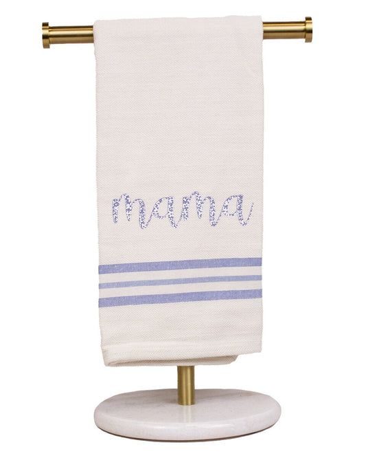 Royal Standard Mama Floral Hand Towel (Cream/Blue) 20x28