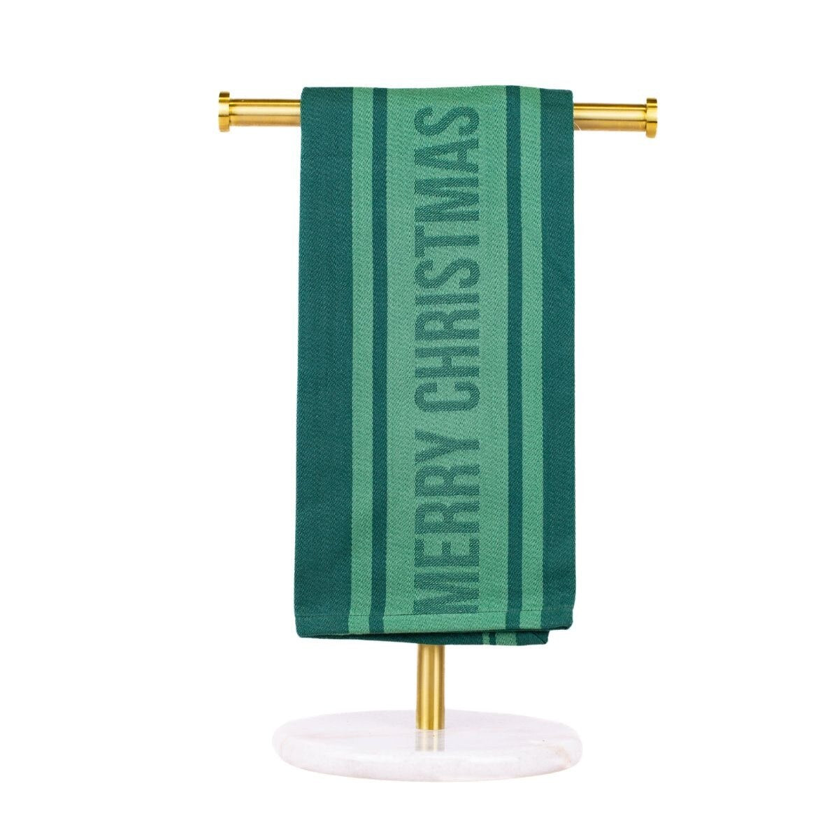 Royal Standard Merry Christmas Jacquard Hand Towel, Dark Green