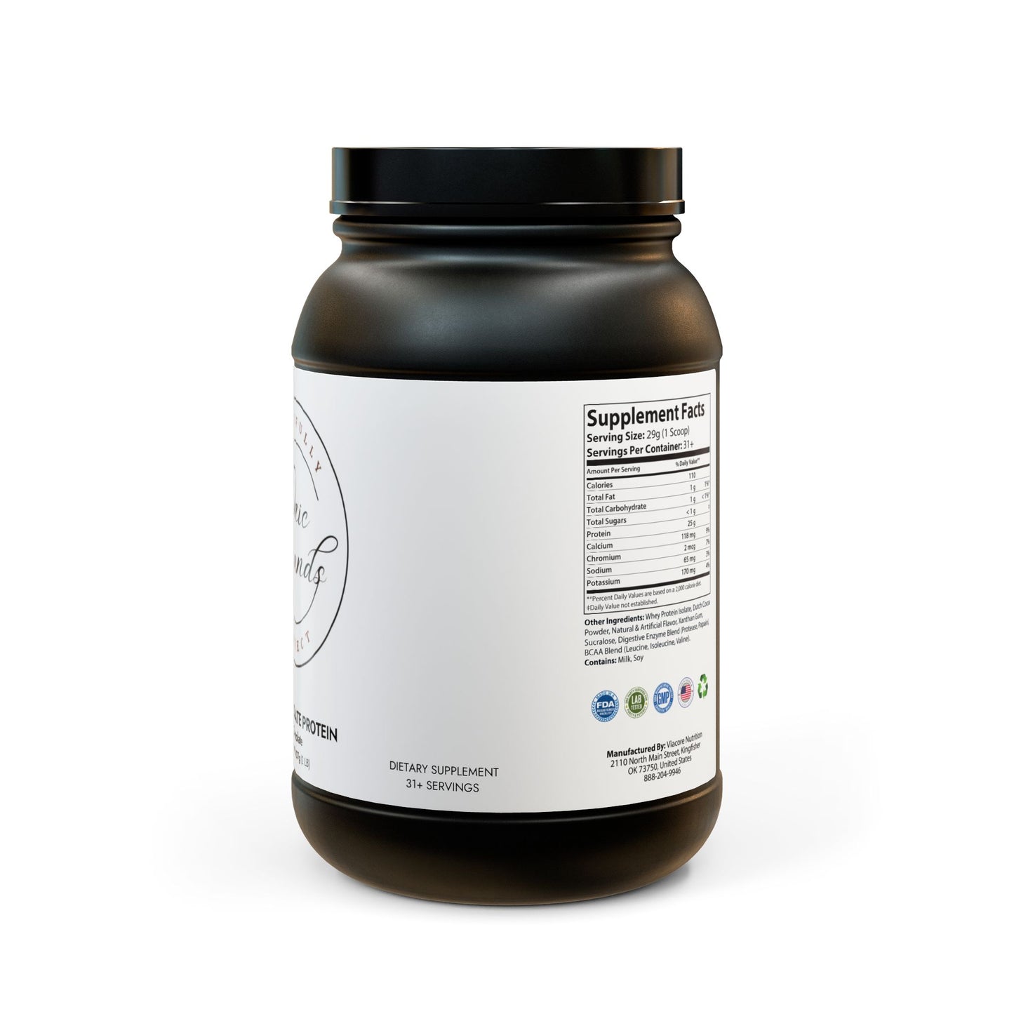 Whey Isolate Protein Supplement (907g, 2lb)
