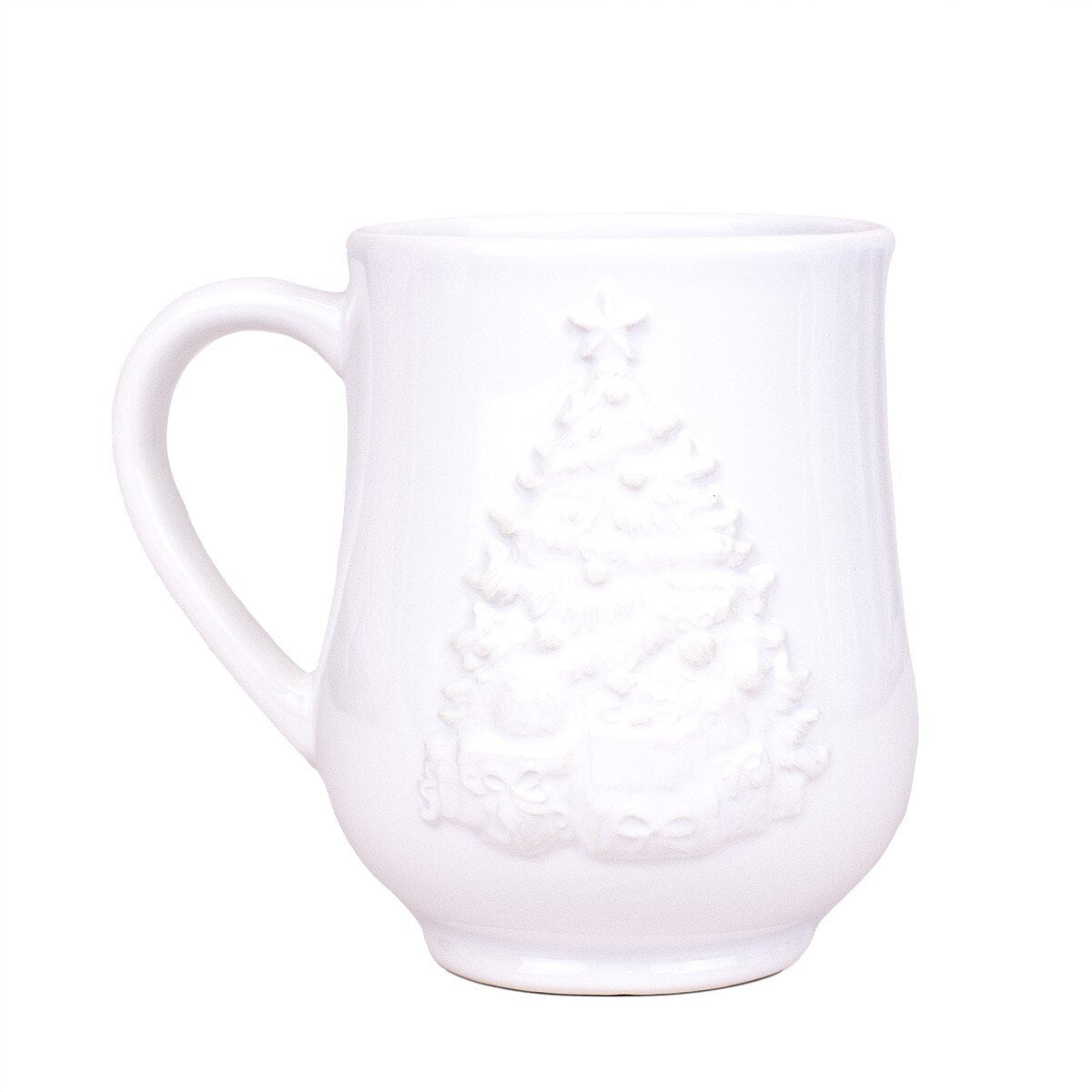 Royal Standard Tannenbaum Embossed Mug, White, 18oz