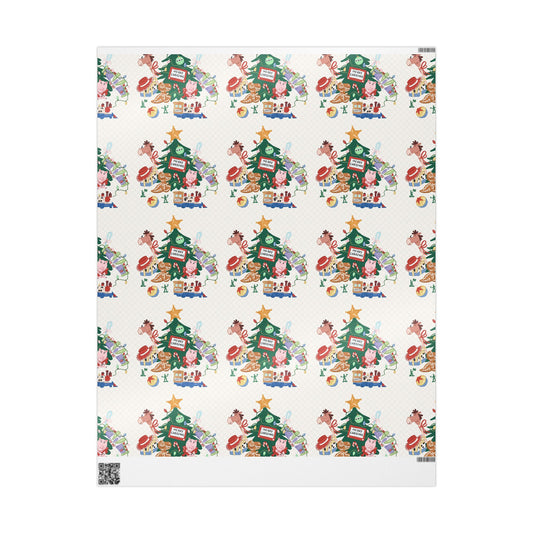 Toyland Christmas Tree Wrapping Paper