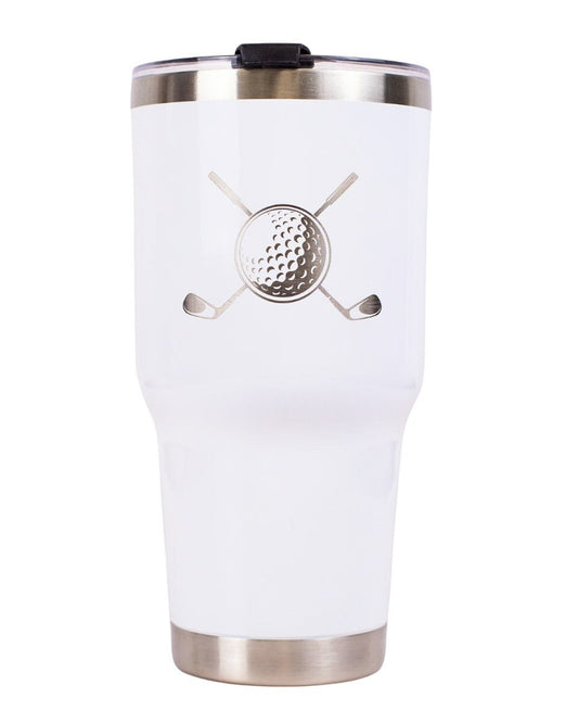 Royal Standard Golf Etched Tumbler 30 oz. White silver