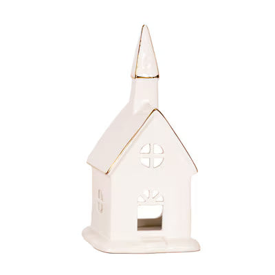 Royal Standard Abington Church Tealight Decor, White/Gold