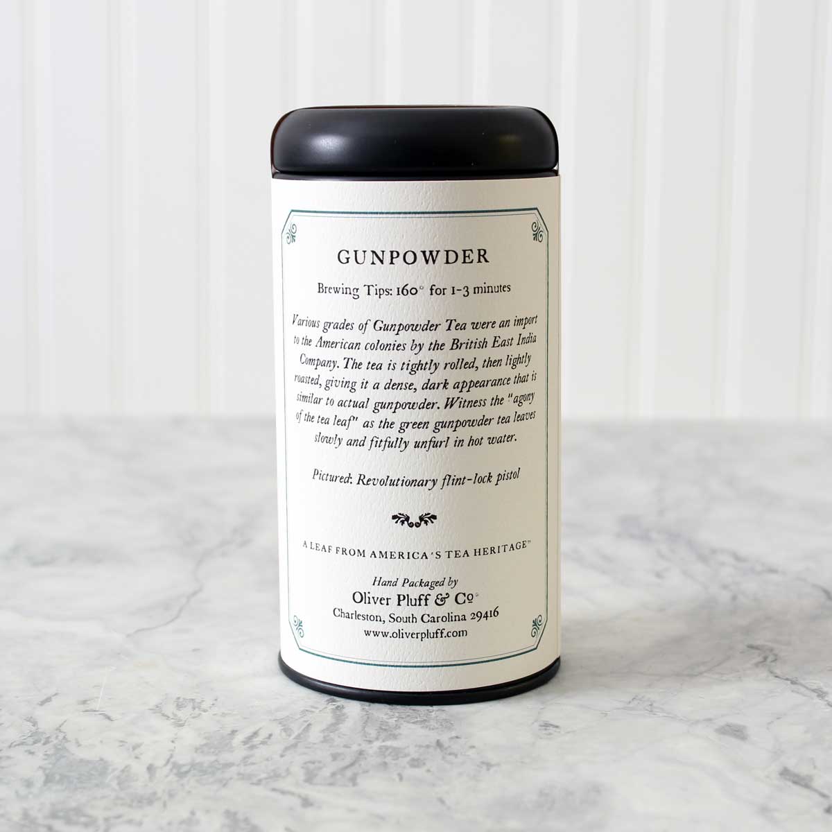 Oliver Pluff & Company Gunpowder - Loose Tea in Signature Tea Tin