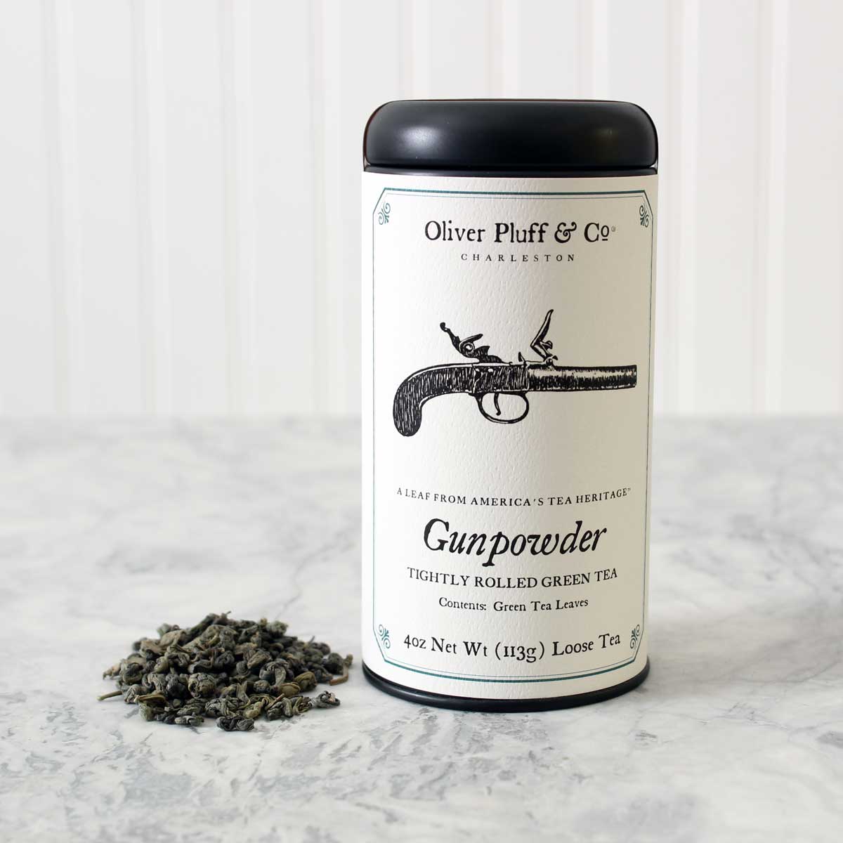 Oliver Pluff & Company Gunpowder - Loose Tea in Signature Tea Tin
