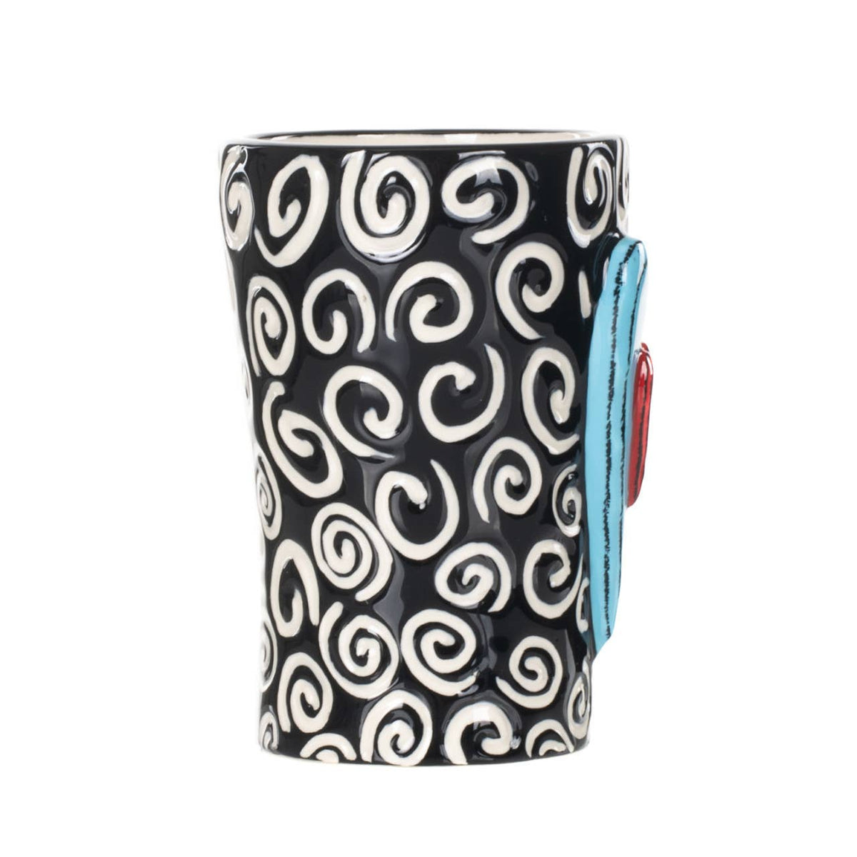 Demdaco White Swirls Mug