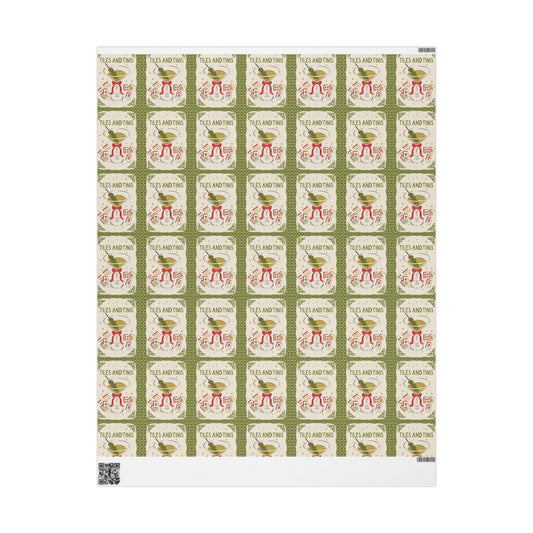 Tiles and Tinis Gift Wrapping Paper