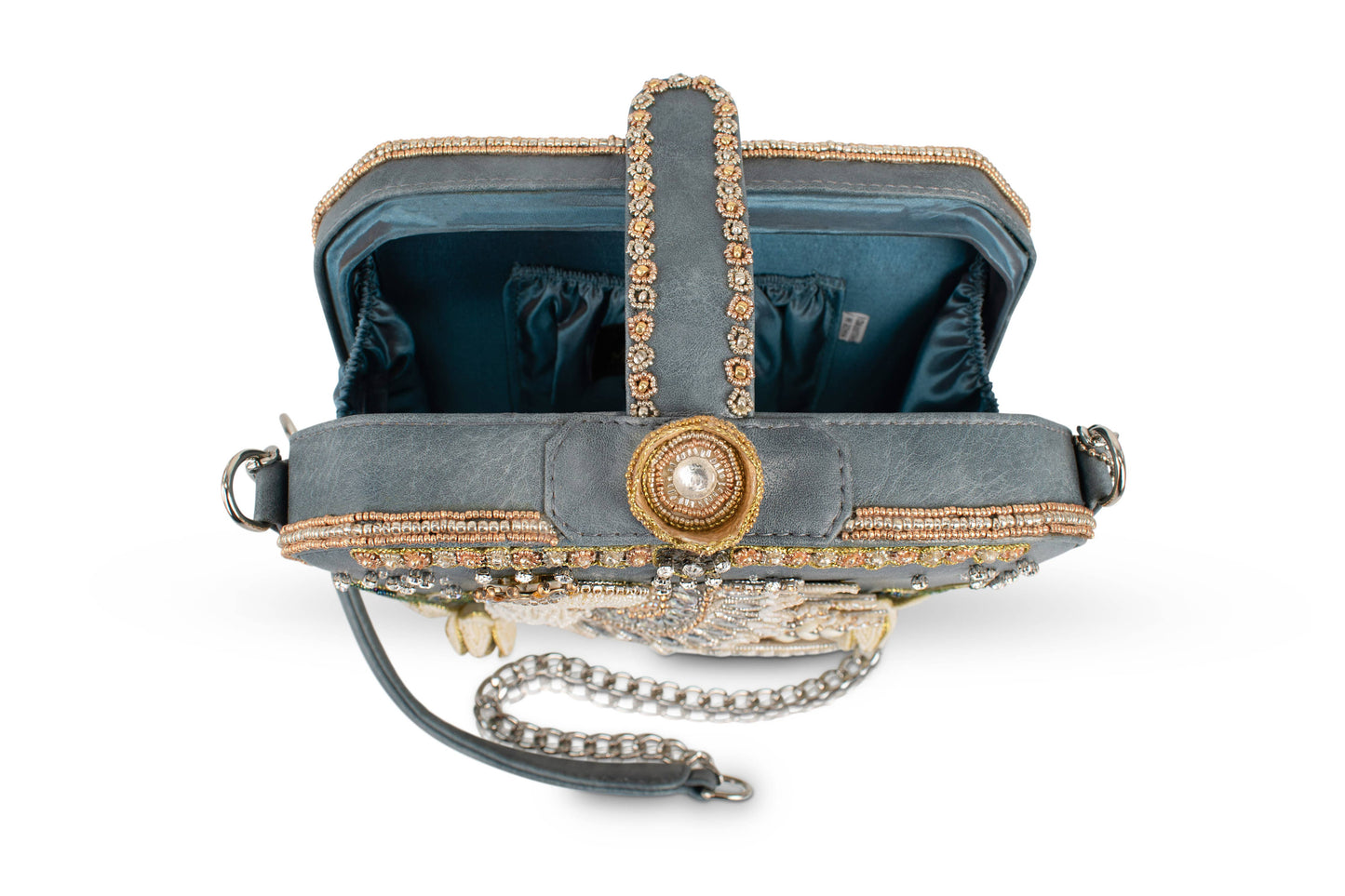 Mary Frances Swan Princess Hard Sided Ivory Swan Handbag