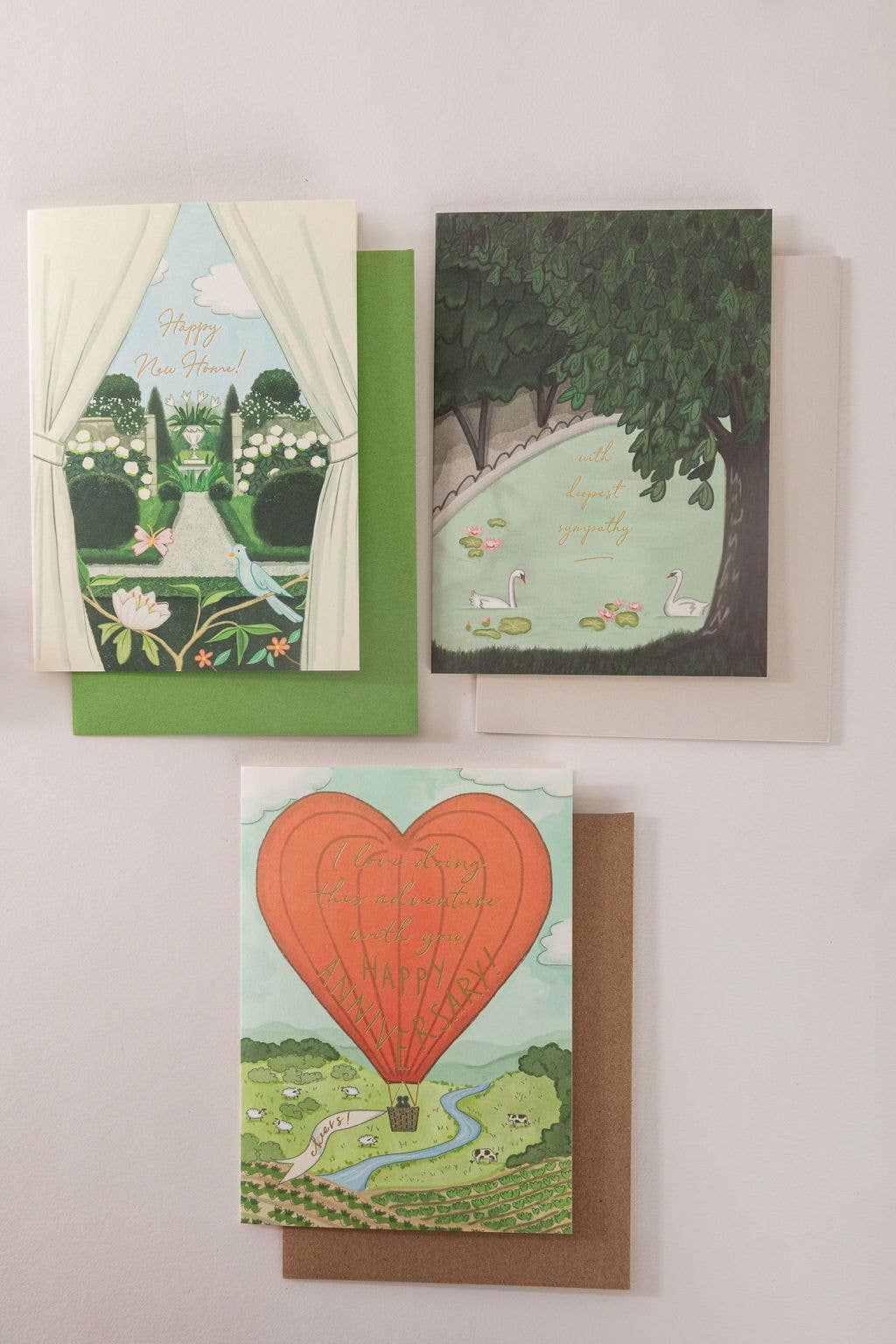 Karen Adams Swan Sympathy Greeting Card