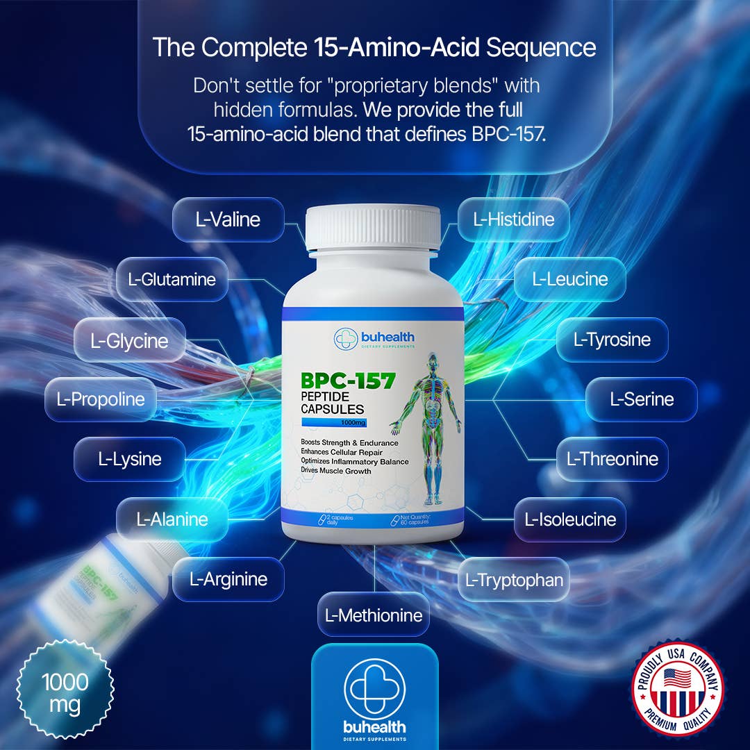 SANURA WELL BPC-157 Capsules 1000 mcg | 60 Capsules | Made in USA | GMP