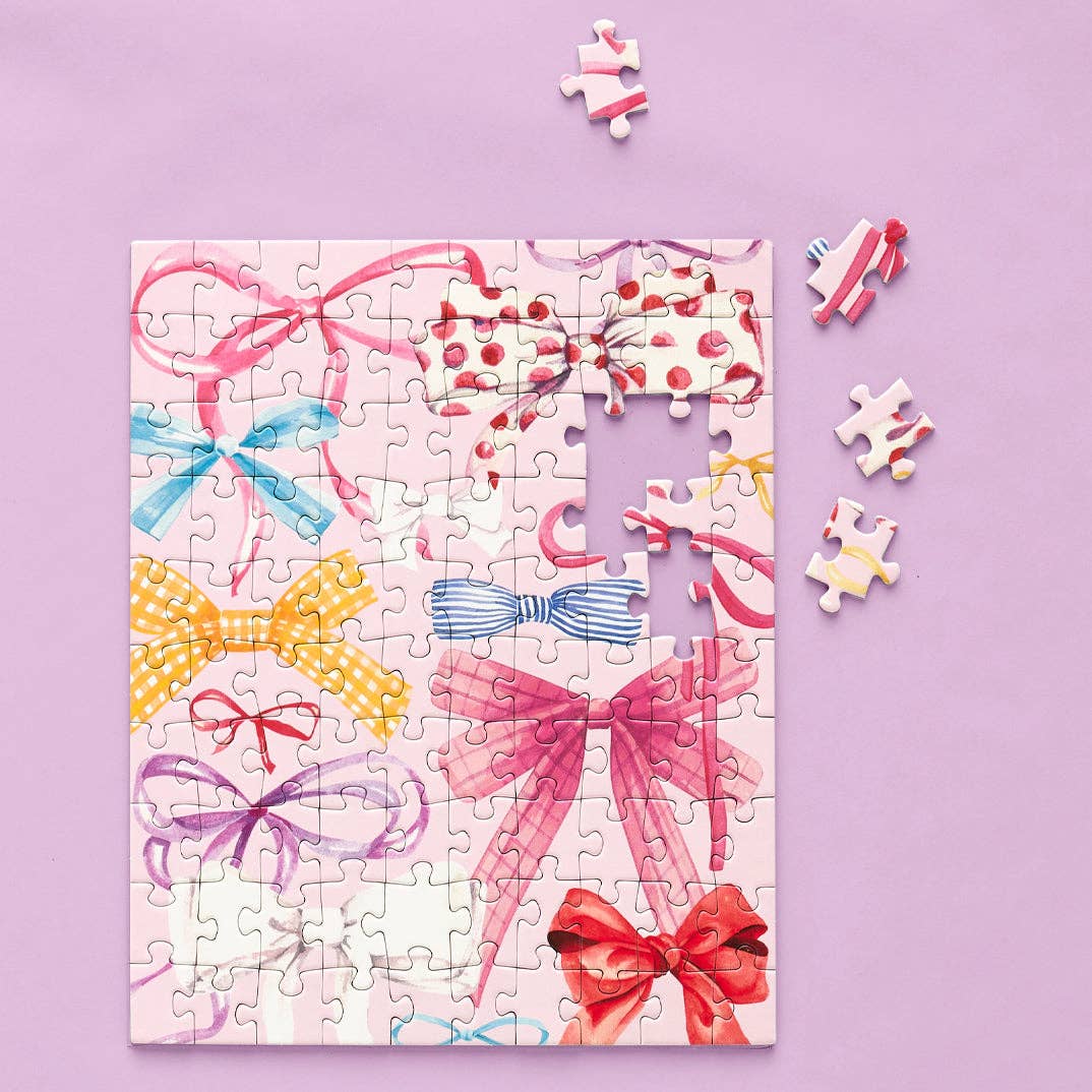 WerkShoppe Ribbons & Bows 100 Piece Puzzle Snax | Valentine's Day