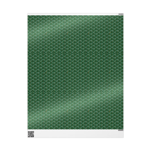Goyard Inspired Emerald Chevron Wrapping Papers