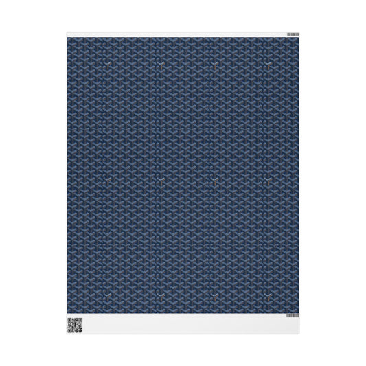 Goyard Inspired Navy Chevron Wrapping Papers