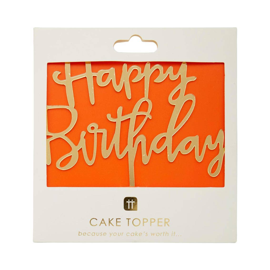 Talking Tables Gold Happy Birthday Cake Topper | Birthday Party |