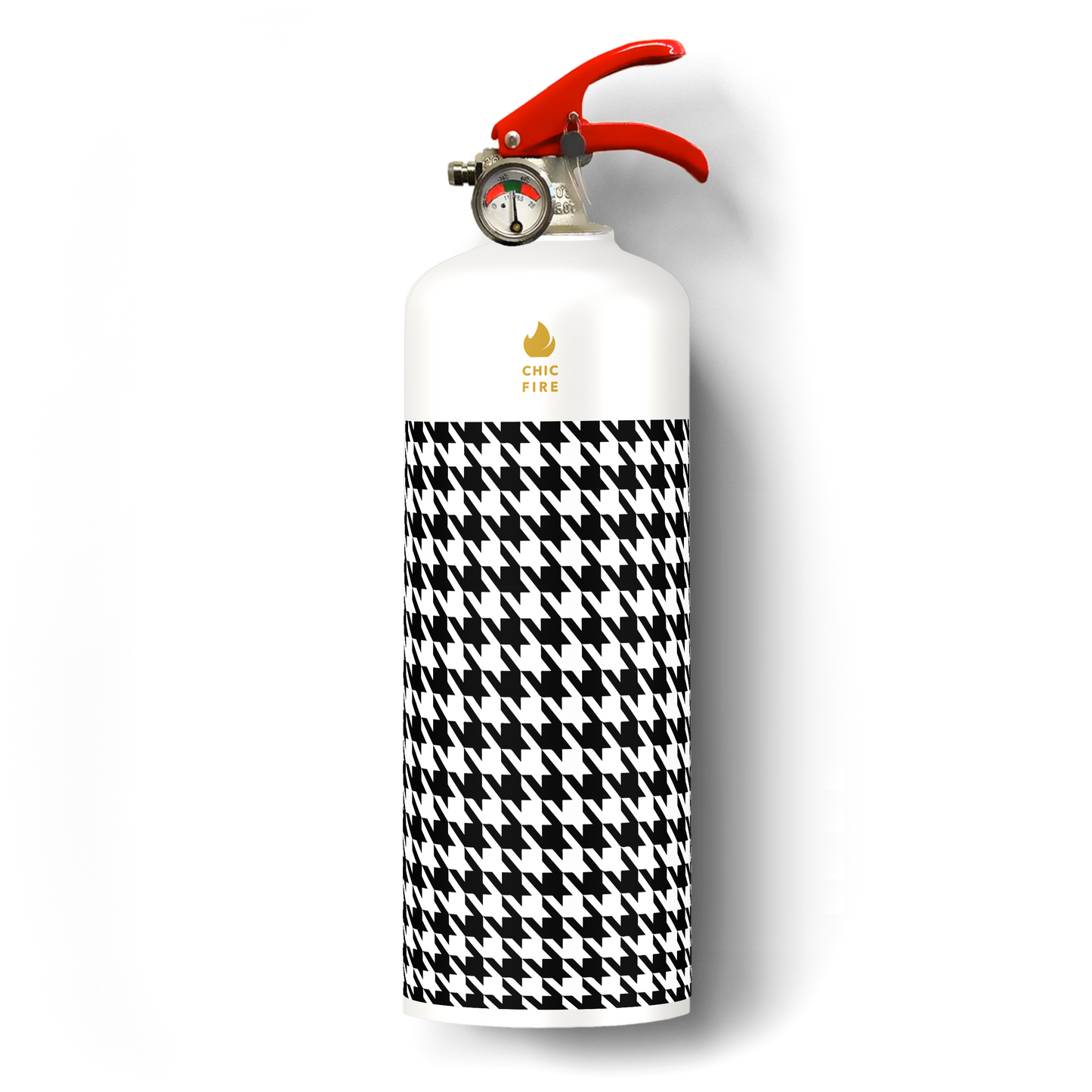 CHIC FIRE Safe-T Fire Extinguisher: Heritage Houndstooth (Coco)