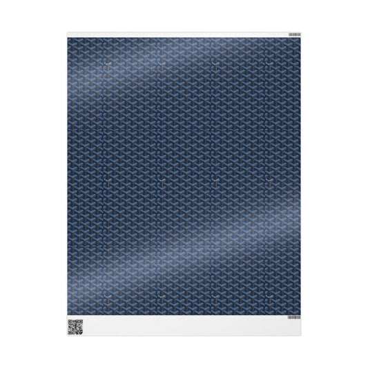 Goyard Inspired Navy Chevron Wrapping Papers