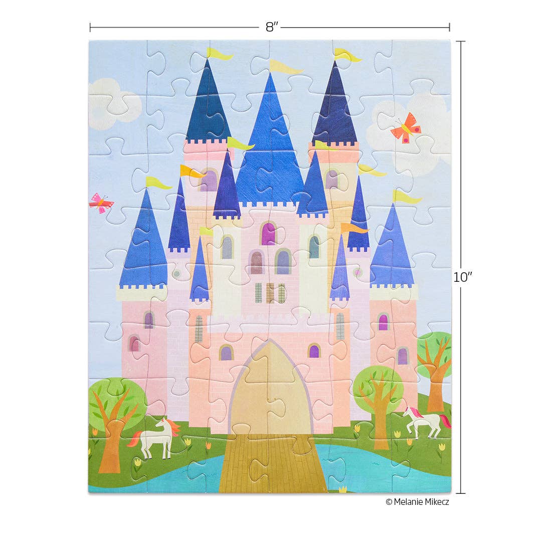 Werkshoppe's Pink Royal Castle 48 Piece Jigsaw Puzzle Snax