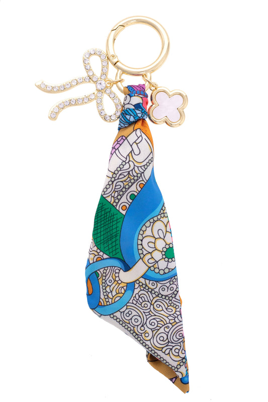 Canvas Style Cassie Pave Bow Twillie Bag Charm in Multi