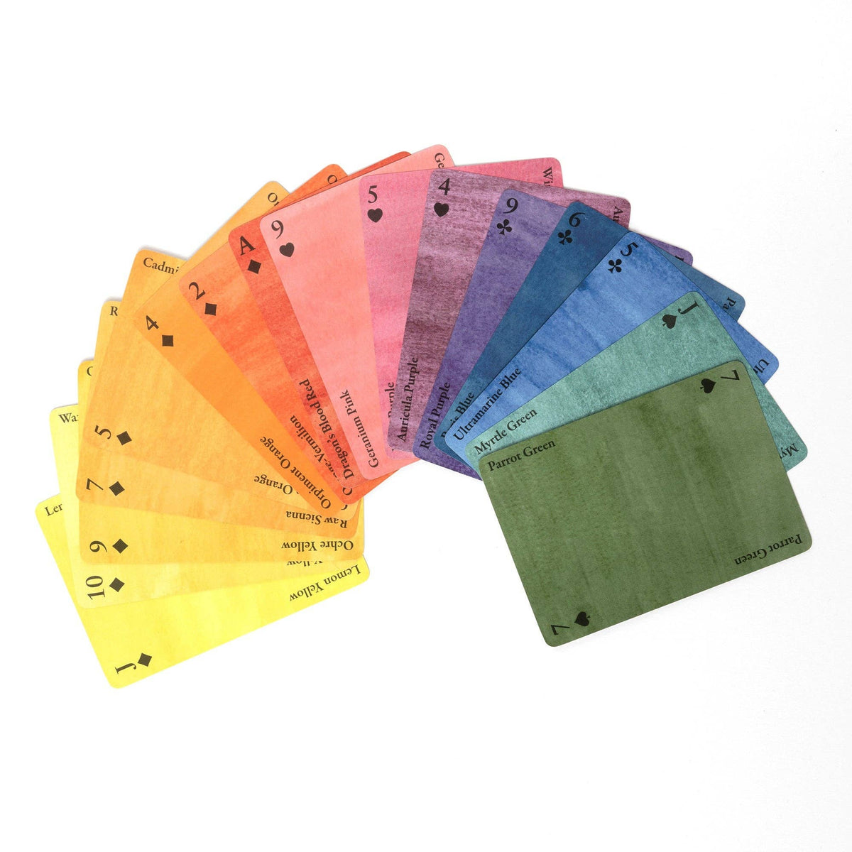 Roomytown Single Playing Card Deck - Nomenclature of Colors