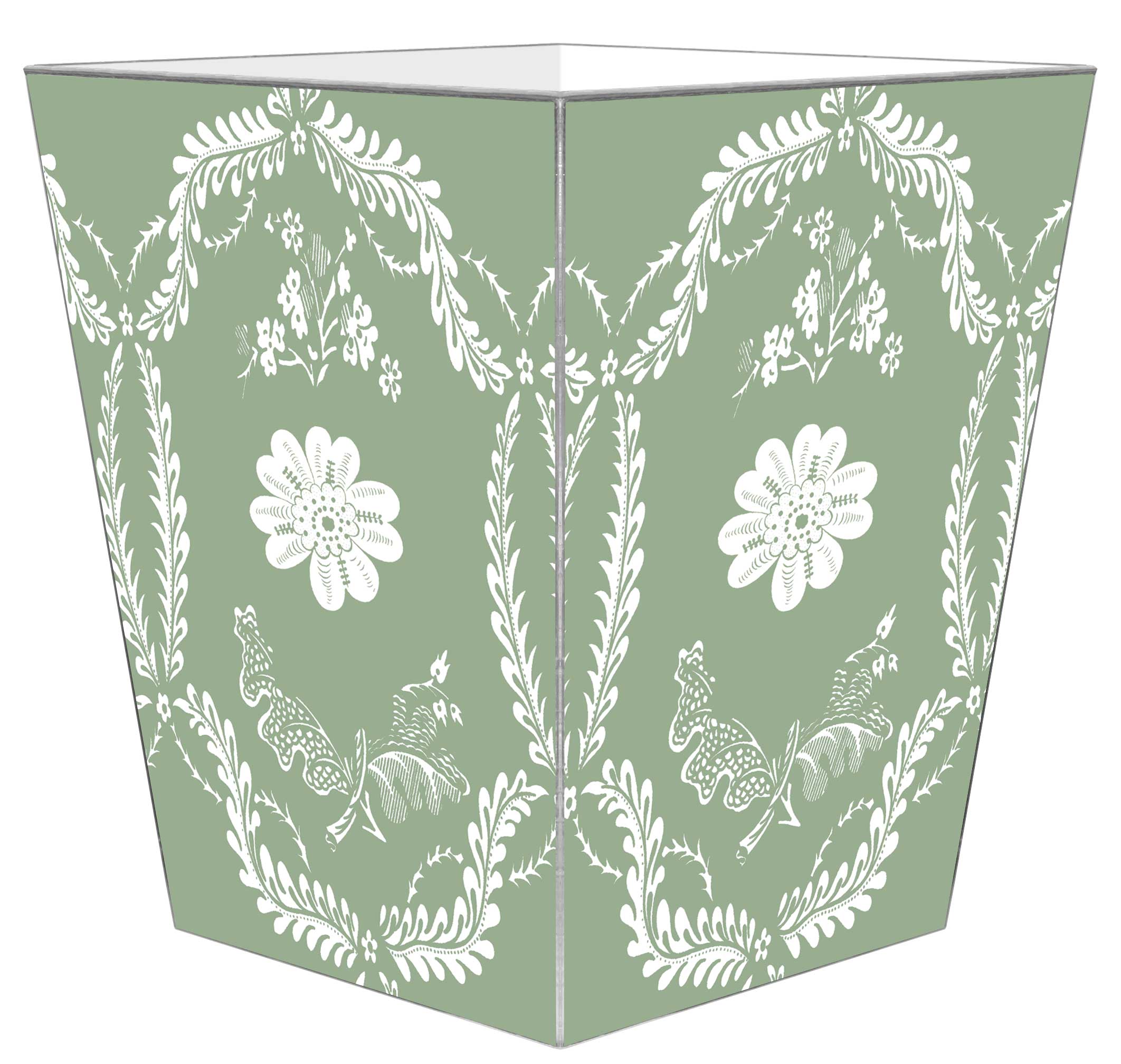 Sage Provencial Wastepaper Basket
