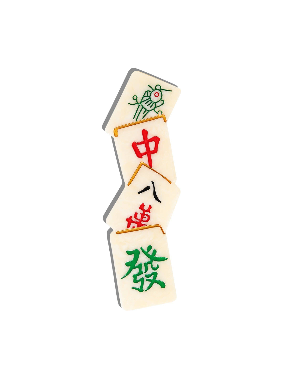 Solar Eclipse Hand-painted Classic Mahjong Claw Hair Clip | Eco-Friendly
