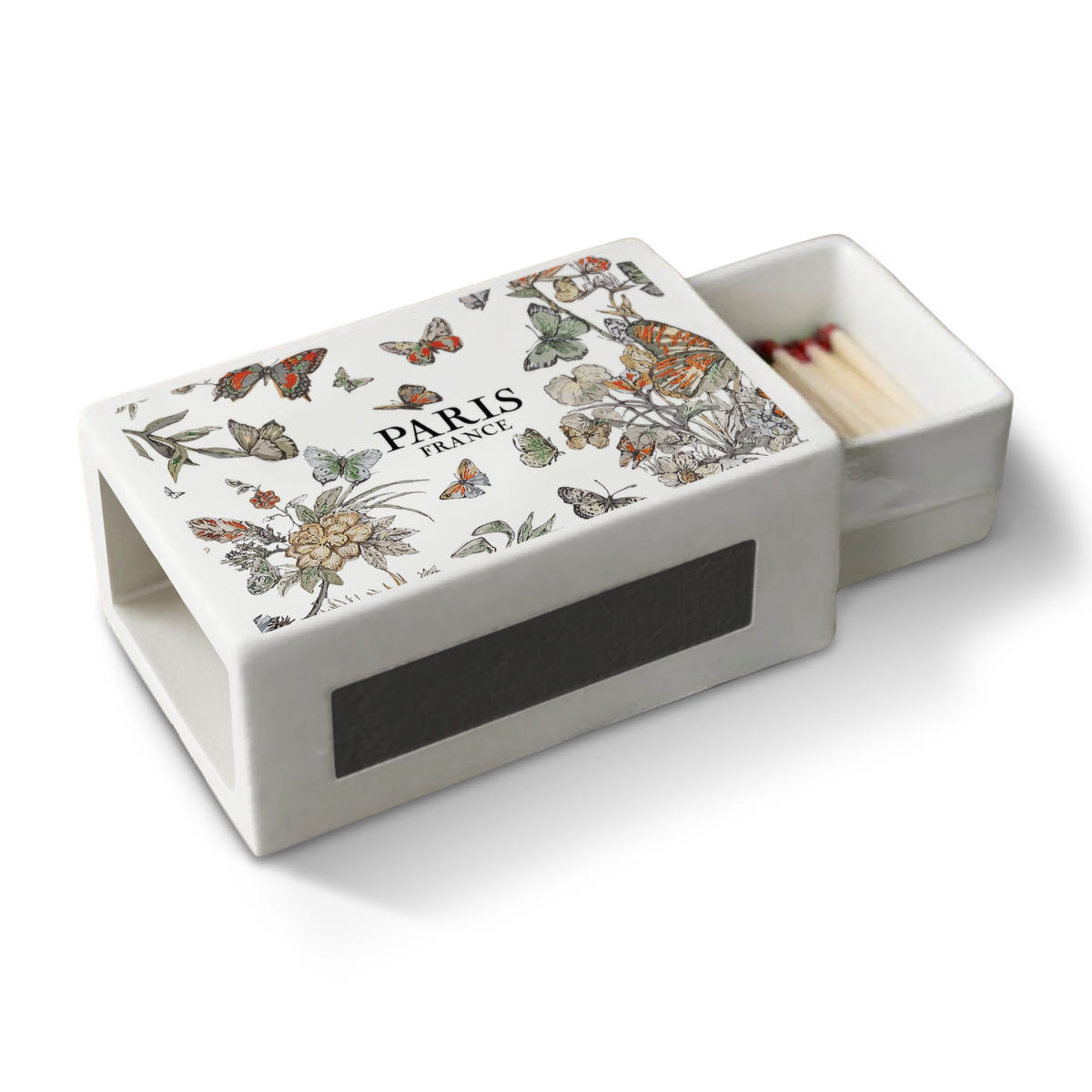 Toss Designs Ceramic Match Box-Butterflies