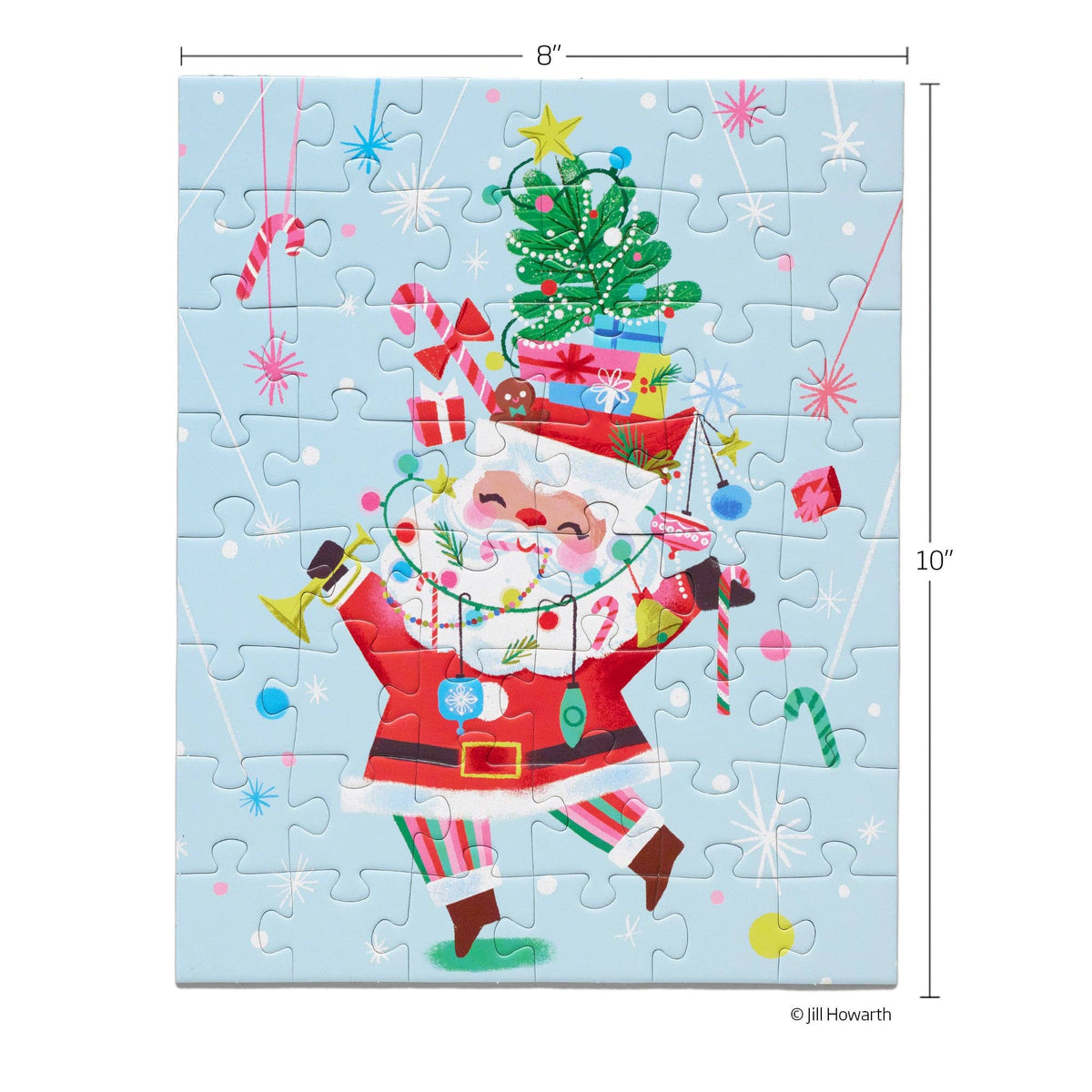 WerkShoppe Fancy Pants Santa 48 Piece Christmas Puzzle Snax