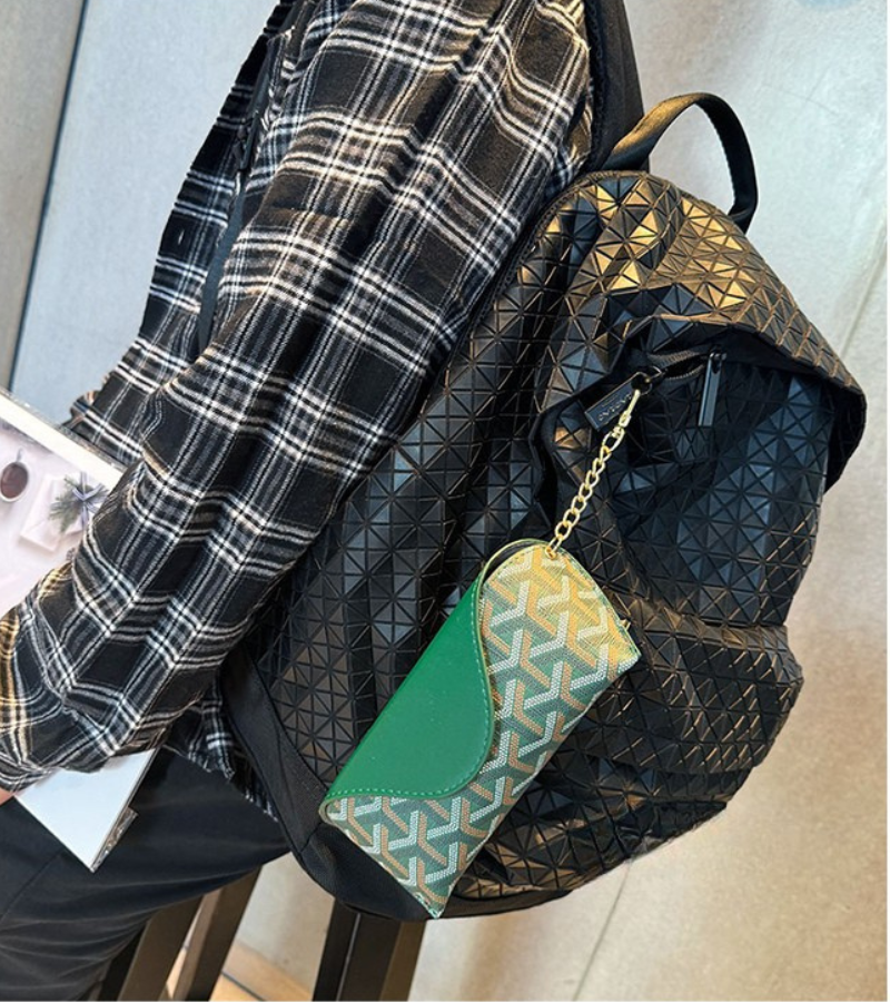 Ode to Goyard - Travel-Friendly Glasses Case with Keychain Clip