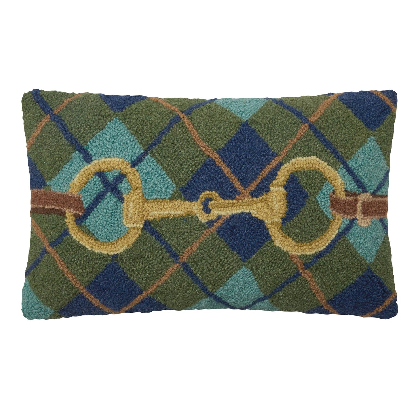 Peaking Handicraft Gingham Buckle Hook Pillow