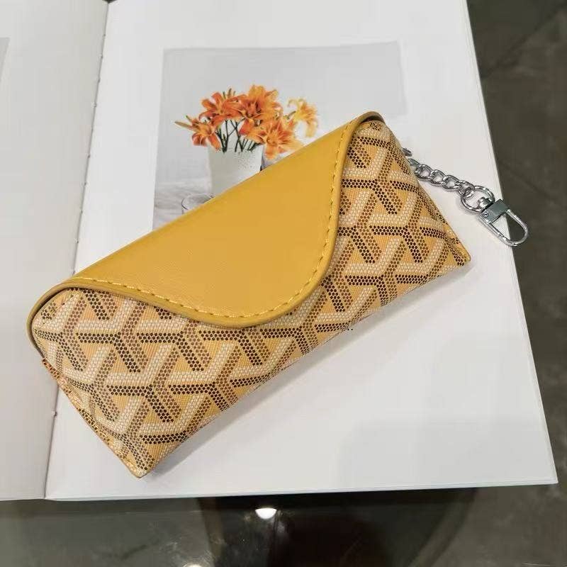 Ode to Goyard - Travel-Friendly Glasses Case with Keychain Clip