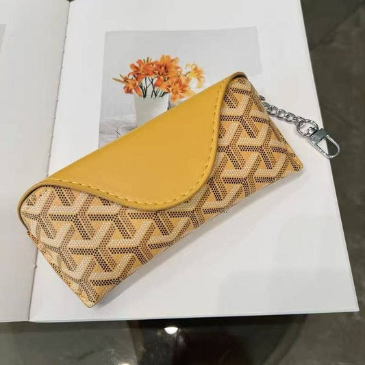 Ode to Goyard - Travel-Friendly Glasses Case with Keychain Clip