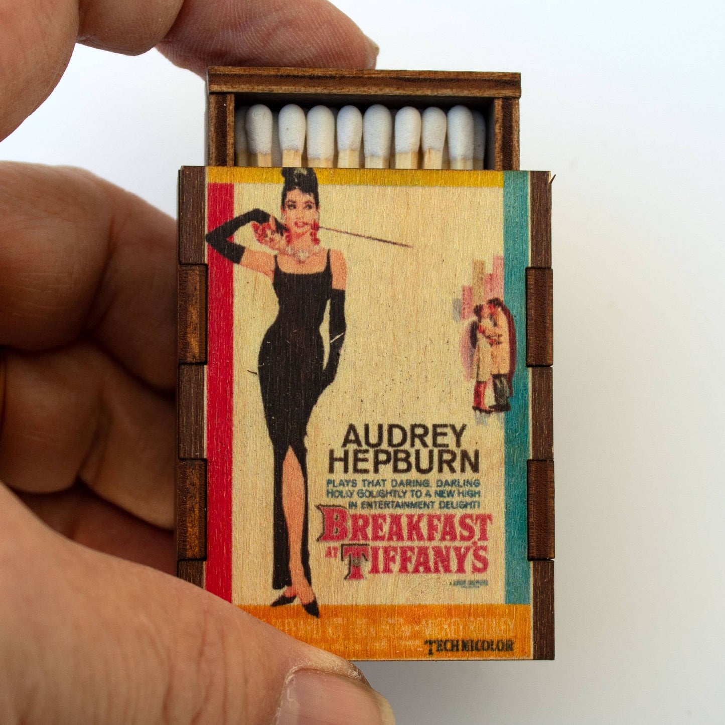 Matches • Classic Movie Poster/ Audrey Hepburn Wooden Matchbox • Candle Acc