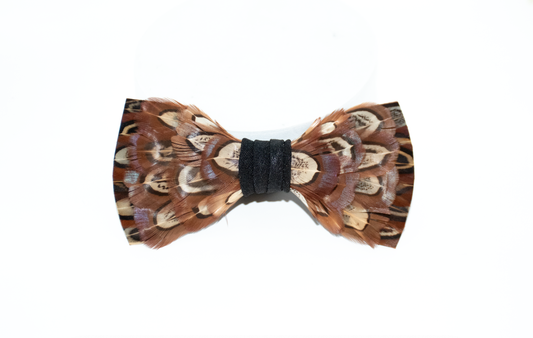 Monarch & Mariposa Feather Bow Tie - Fluffy Pheasant