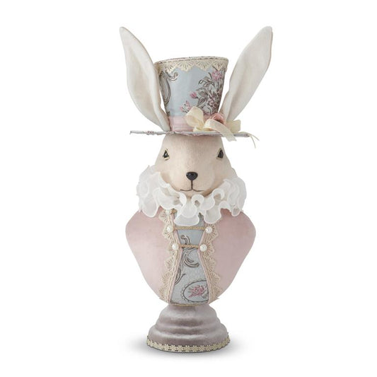 KK Blue Floral Pattern Easter Bunny Bust (23")