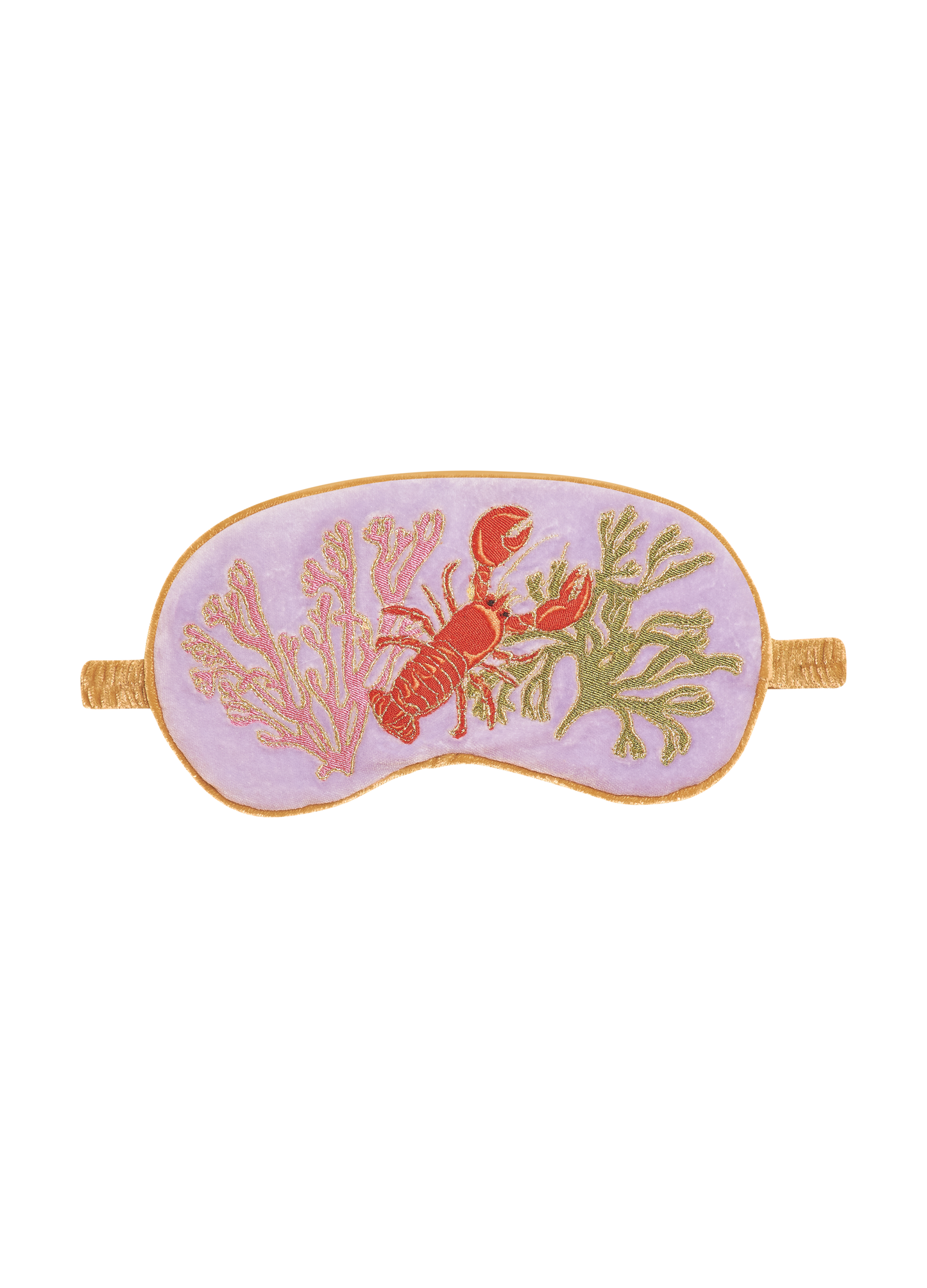 Luxury Lavender Velvet Eye Mask - Lobster Buddies, Lavender, by Powder Designs