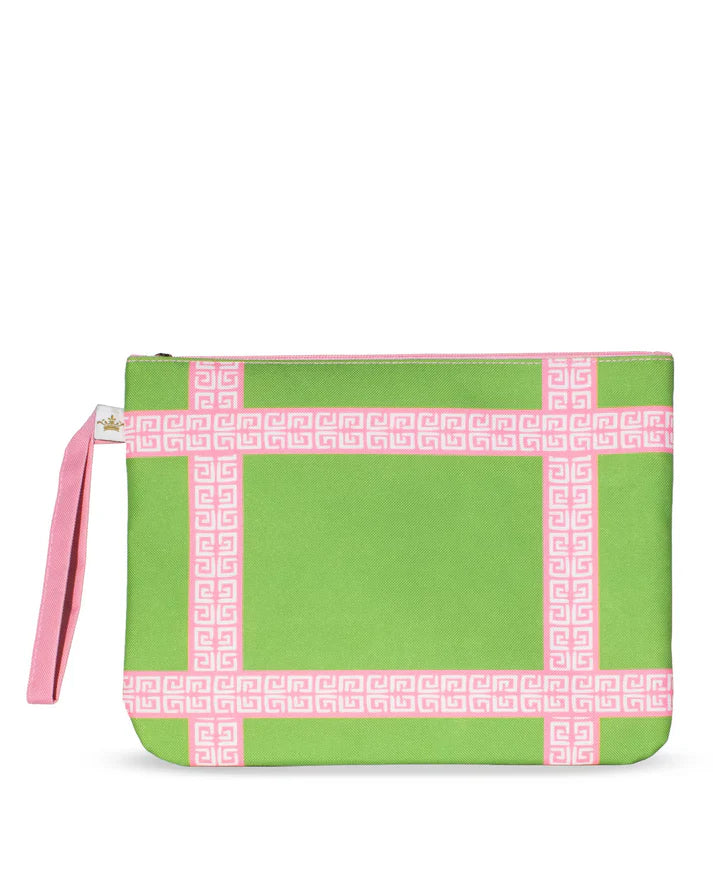 Royal Standard Cabana Cove Wet/Dry Bag (Green/Pink/White) 12x9